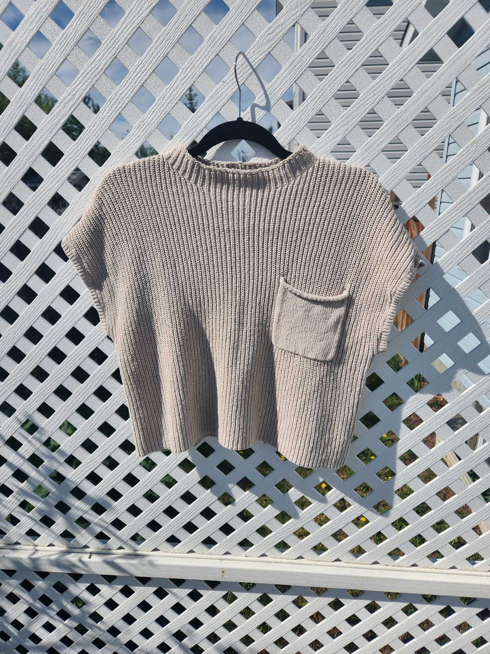 Free People Beach "Ribbed Knit Top" Size Small 100% Cotton